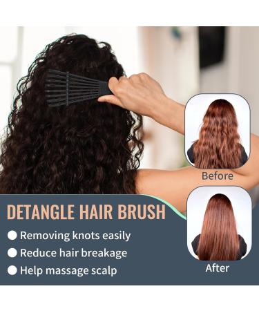 Lorsex Hairbrush & 200ml Hair Spray Bottle Set for Natural Afro Hair 3A-4C - Curly Wavy & Confused Hair Care with Double-Edged Toupier Brush (Black) - Buy Online on GoSupps.com