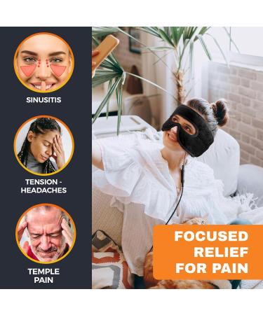 Sinus Pressure Relief Mask - Heated Face Mask for Headaches Sleep Aid & Stress Relief | 3 Heat Settings & Auto-Off Timer - Buy Online on GoSupps.com