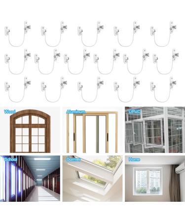 16Pcs Window Restrictor Locks for Kids Window Restrictors UPVC Baby Security Window Locks with Screws Keys for Baby Child Children Safety Window Locks Door Locks for Home Public School and Commercial 16pcsWhite - Buy Online on GoSupps.com