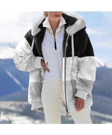 Hanxiulin Oversized Warm Plush Jacket - Women's Fleece Winter Coat with Stand-Up Collar | Elegant Long-Sleeved Outdoor Outerwear - Buy Online on GoSupps.com