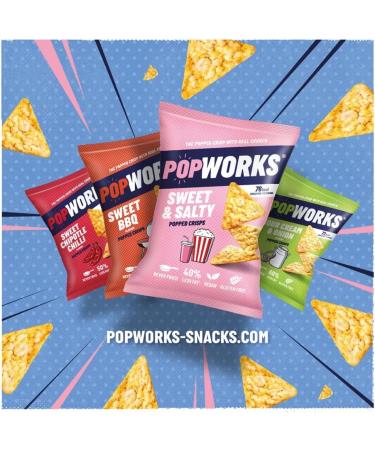 Walkers Popworks SWEET & SALTY Popped Crisps Snacks 15 x 50g PMP Bags - Buy Online on GoSupps.com