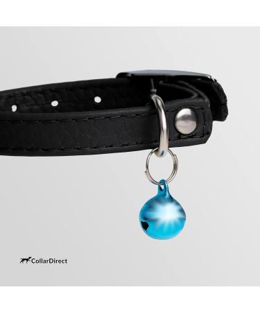 Collardirect Leather Cat Neck Collar - Safety Elastic Kitten Band with Bell - 23-28 cm - Available in Black Blue Red Orange Green Pink - International Shipping - Buy Online on GoSupps.com