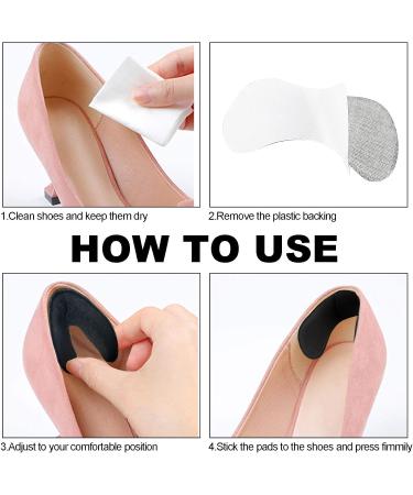 4 Pairs Self-Adhesive Heel Pads - Cushioning for Comfort Pain Relief & Improved Fit - Black Heel Protectors - Buy Online on GoSupps.com