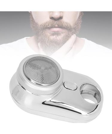 Portable Mini Electric Beard Clipper - Waterproof USB Rechargeable Trimmer for Men | Perfect Gift for Father & Husband (Silver - Buy Online on GoSupps.com