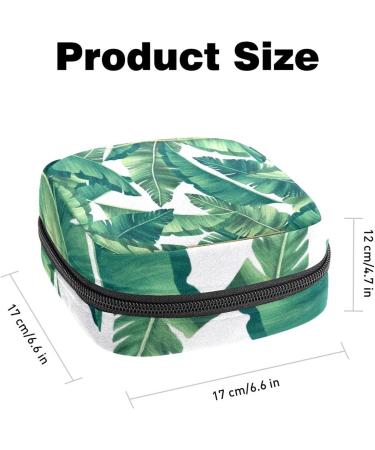 Shop Tropical Leaves Golden Frame Women's Period Pocket Bag | Portable Menstrual Cup Holder & Tampon Storage for Teens & Women - Multicolored - Buy Online on GoSupps.com