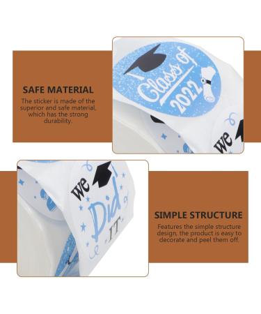 ABOOFAN Cake Ornament Candy Bag Sticker 1 Roll Stickers Bag Stickers Sealing Labels Stickers Party Stickers for Baking Party Festivals Graduation Cap Stickers Baking Sealing Stickers Blue 3.8x3.8cm - Buy Online on GoSupps.com