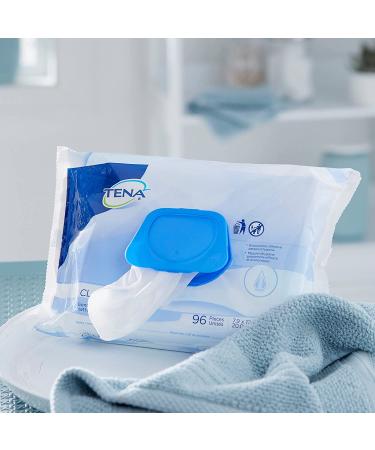 TENA Scented Aloe, Vitamin E, Chamomile Cleansing Wipes - Alcohol-Free, 96 Count Pack - Buy Online on GoSupps.com