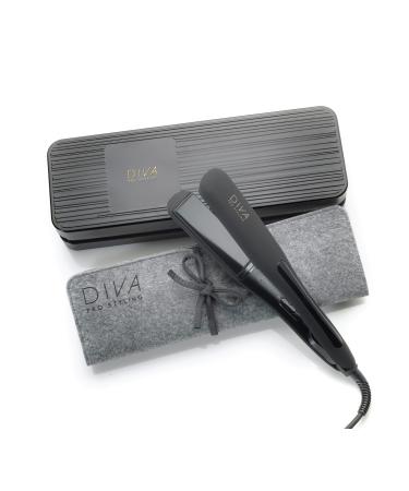 Diva Pro Styling Wide Digital Straightener and Styler with Macadamia Argan Oil and Keratin infused ceramic plates single