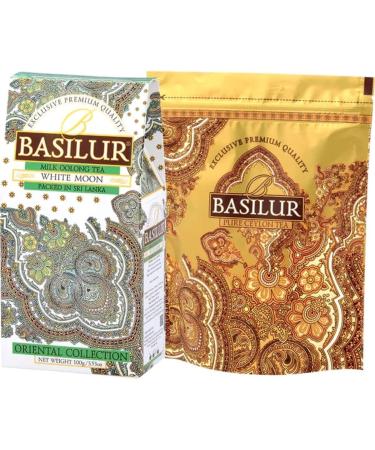 Basilur Milk Oolong Chinese Green Leaf Tea "White Moon" Oriental Collection 100g - Buy Online on GoSupps.com