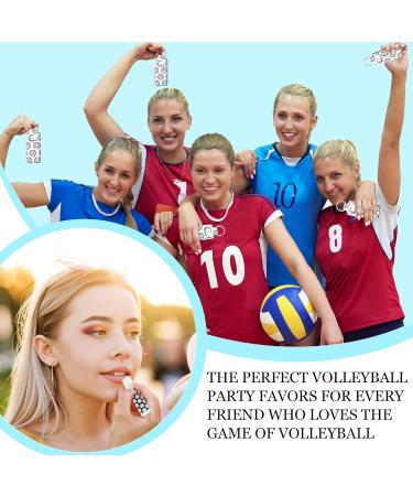 18 Sets Natural Bulk Lip Balm & Moisturizing Lipstick Keychain Holders - Perfect Gift for Teens & Adults | Sports Party Supply (Volleyball - Buy Online on GoSupps.com