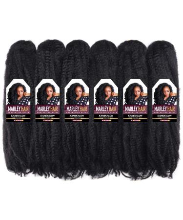 ToyoTress Marley Twist Braiding Hair 18 Inch - 6 Packs Black Synthetic Extensions for Faux Locs & Crochet Braids (1B-6P) - Buy Online on GoSupps.com
