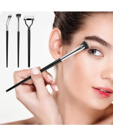 Simarro 3Pcs Eyelash Brush Set | Angle Brush & Steel Tooth Comb for Natural Lifted Lashes & Eyebrows - Portable Makeup Tools for Women & Girls - Buy Online on GoSupps.com