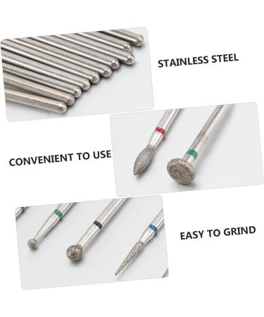 POPETPOP 1 Nail Polish Tool Nail Grinding Head Nail File Head Nail Bit Fine Grit Diamond Nail File Bits Polish Remover Drill Nail Drill Bits Nails Kit Corundum Stainless Steel - Buy Online on GoSupps.com