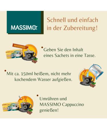 MASSIMO MASSIMO Unsweetened Cappuccino 16 x 10 Sticks x 12.5 g Value Pack Soluble Coffee Cocoa Sugar Free Quick Prep Caffeine Instant Coffee - Buy Online on GoSupps.com