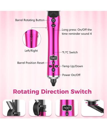 (2023 Upgrade) 3-in-1 Ionic Self Curling Iron with Ceramic Barrels - 12 Adjustable Temperatures - Automatic Hair Curler with LCD Display - Fast Heat SW01-NEW - Buy Online on GoSupps.com