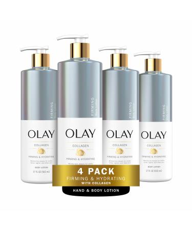 Olay Firming & Hydrating Body Lotion with Collagen, 17 fl oz Pump (Pack of 4) Olay Body Lotion, Collagen (Pack of 4)