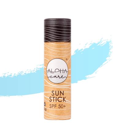 Aloha Sun Stick SPF 50+ (Blue) Sunscreen Stick Sun Block Stick for Face Sunscreen SPF 50 for Surfing Great Sun Cream for Kids & Outdoor Sports Sunscreen Plastic Free Packaging 20g