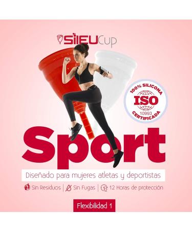Buy Sileu Menstrual Cup - Ideal for Sports & Yoga - Eco-Friendly Medical Silicone - Red Size - Best Tampon Alternative - Buy Online on GoSupps.com