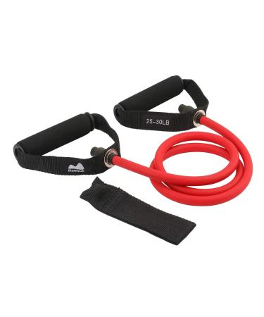 REEHUT Resistance Bands exercise band Resistance Band with Handles Door Anchor and Manual for Resistance Training Physical Therapy Home Workouts Fitness Pilates Boxing Strength Training 5-Red (25-30 lbs.)