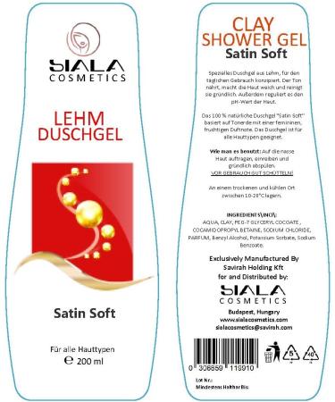 Clay Moisturising Shower Gel Satin Soft / Hydrate Nourish Body Wash/PH Balance / 100% ingredient Natural No Animals Testing Cruelty Free - Buy Online on GoSupps.com