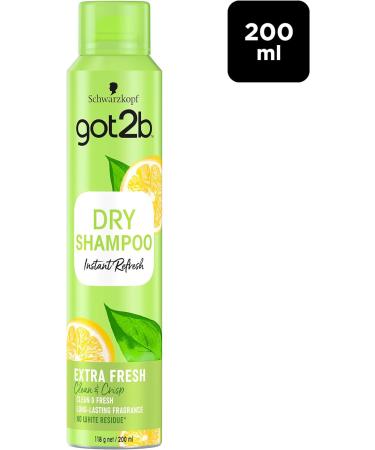 Schwarzkopf got2b Fresh It Up Extra Fresh Dry Shampoo Refreshes Hair Inbetween Washes No White Residue Vegan Silicone Free 200 ml - Pack of 6 - Buy Online on GoSupps.com