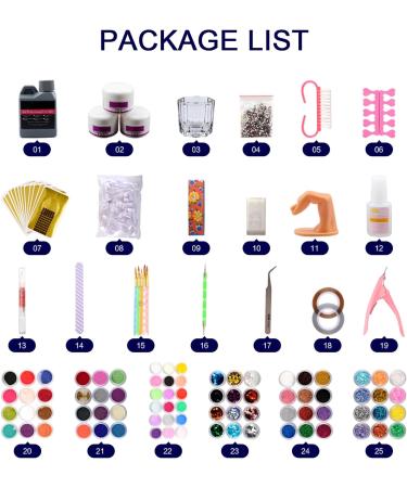 Acrylic Nail Kit Phoenixy 78 in 1 Acrylic Powder Nail Set and Powder Liquid Kit Glitter Clear Pink White Powder for Beginners Professional Acrylic False Nail Art Extension Kit Nail Tips Manicure Set - Buy Online on GoSupps.com