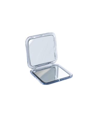 Small Compact 15X Magnifying Mirror for Travel - Handheld, Foldable & Very Lightweight - Mini Pocket-Sized Magnified Mirror for Purse - Square 3.3 x 3.3