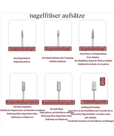 Luckaide Nail Miller Grinding Sleeves - 300 Piece Set with 6 Attachments | 80/120 Grit for Perfect Manicure & Pedicure | Premium Nail Care Tools in White Black & Red - Buy Online on GoSupps.com