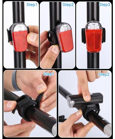 StVZO Approved Bicycle Light Set - Front & Rear IPX4 Waterproof Perfect for Adults & Children - Buy Online on GoSupps.com