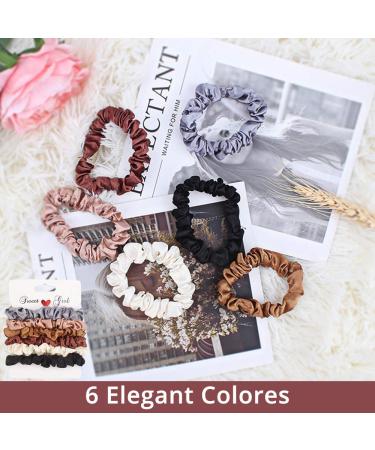 Buy 12 Satin Hair Scrunchies - Colorful Elastic Ponytail Holders for Women & Girls | Perfect Hair Accessories - Buy Online on GoSupps.com