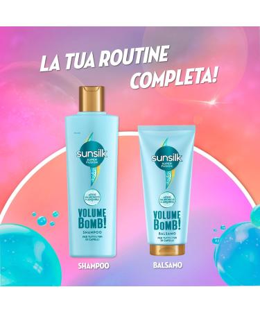  Sunsilk Sunsilk Volume Bomb Balm for All Hair Types Super Fusion Formula 24h with Hyaluronic Acid and Arginine Nourishing Action Moisturizing Volumizing Illuminating - 3 Bottles of 180ml - Buy Online on GoSupps.com
