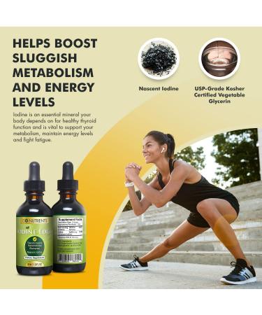 Nascent Iodine Supplement - High Potency Liquid Drops - Non-GMO & Gluten-Free - 30 ml - Buy Online on GoSupps.com