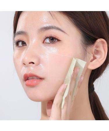 Oil Blotting Sheet Compact Portable Oil Off Paper Good Absorbing Comfortable Plant Fibre with Mirror for Home - Buy Online on GoSupps.com