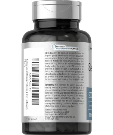 Horb ach Selenium Supplement 200mcg for Women and Men| 120 Tablets | Non-GMO and Gluten Free - Buy Online on GoSupps.com