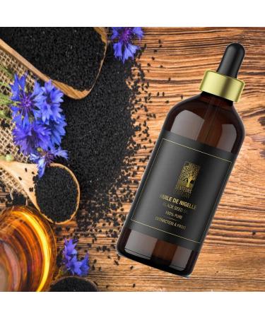 S.A Pure Nigella Oil Cold Pressed -100 ml - Nigella Oil Food and Cosmetic Oil 100% Pure and Natural Moroccan Black Seed Oil Care for Hair Face Body - Buy Online on GoSupps.com