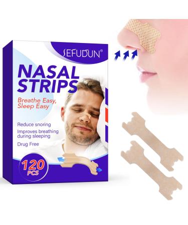120 Pieces Nasal Strips Yetree Nose Strips Anti Snoring Devices to Stop Snoring/Relieve Nasal Congestion/Comfortable Fit/Improve Sleep Nose Tape