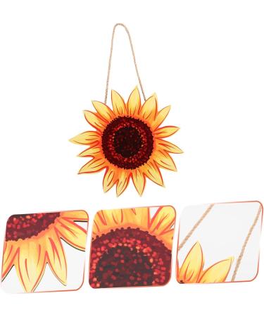 ABOOFAN Sunflower Listing Emblems Wooden Decor Flowers Front Porch Sunflower Wall Art Household Decorations - Buy Online on GoSupps.com