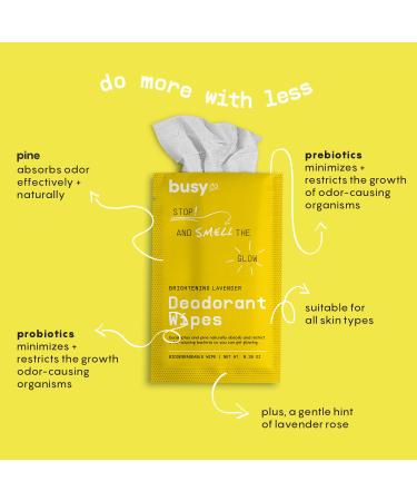 Glow Line Deodorant Wipes - 15ct Lavender Rose Deodorant for Women w/Zinc Probiotics & Prebiotics -Individually Wrapped - Sweat Wipes for Hydrating Odor Control & Cleansing (Package may vary) Lavender 1 Count (Pack of 1) - Buy Online on GoSupps.com