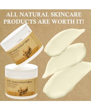 Beef Tallow for Skin Beef Tallow Grass-Fed Beef Tallow Unscented Beef Tallow Cream for Face and Body Lotion Natural Moisturizer for Skin Care 1.7 Ounce (Pack of 1) - Buy Online on GoSupps.com