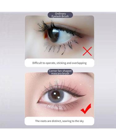 Angled Fan Eyelash Brush | 120 Degree Bent Eyeliner Brush | Angled Fan Eyelash Brush Eyelash Comb Cosmetic Brushes Eyelash Separator Bent Applicators for Detail Tosier - Buy Online on GoSupps.com