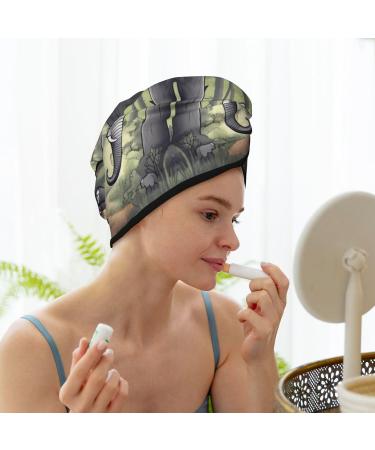 Buy Soft Super Absorbent Walking Elephant Hair Cap for Girls | Quick Dry Elastic Wrap for Long Thick Hair - Buy Online on GoSupps.com