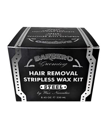Barbero Grooming Stripless Wax Kit - 8.45oz Microwavable Hair Removal Wax by Wax Necessities Waxness - Buy Online on GoSupps.com