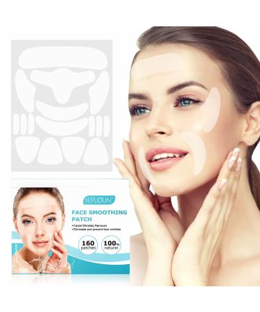 Forehead Face Wrinkle Patches 256- Skincare Pads to Smooth Frown Lines Silicon Facial Mask for Overnight Fine Line Remover Strips to Reduce Forehead Eye & Around Mouth & Upper Lip Wrinkles (256)