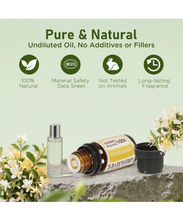 GREENSLEEVES Honeysuckle Essential Oil 10ml Pure Plant-Based Fragrance Oil for Aromatherapy Essential Oils for Diffuser Air Freshener Massage Bath Bomb Scented Candle Soap Making - Buy Online on GoSupps.com