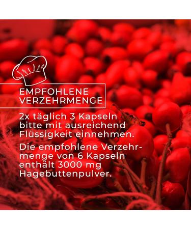  GREAT VITA GreatVita Organic Rosehip Capsules | 500 mg / Powder Tablets | Daily Dose 3000 mg | 100% Pure No Additives | Laboratory Tested European Culture (DE- KO-037) - Buy Online on GoSupps.com