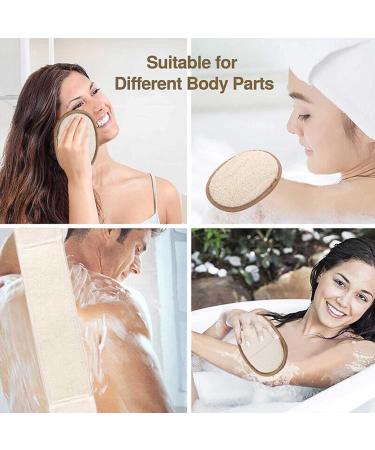 Natural Egyptian Shower Loofah Sponge | 2PCS Exfoliating Body Scrubber Pad for Men & Women | Healthy Bath Massage Brush Loofah - Buy Online on GoSupps.com