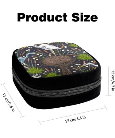 GIAPB Period Bag - Sanitary Napkin Storage & Makeup Pouch (Tree and Bird Color) - #3526 - Buy Online on GoSupps.com