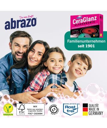 Abrazo Ceraglanz Glass Ceramic Cleaner - 6 Packs (3x2 pcs) | Antibak Ceramic Hob & Stove Scratch-Free Cleaning - Buy Online on GoSupps.com