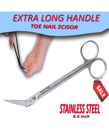 Extra Long Shank Toe Nail Cutter for Elderly with Back Pain | 6.25 inch (16cm) Chiropody Podiatry Clippers - Buy Online on GoSupps.com