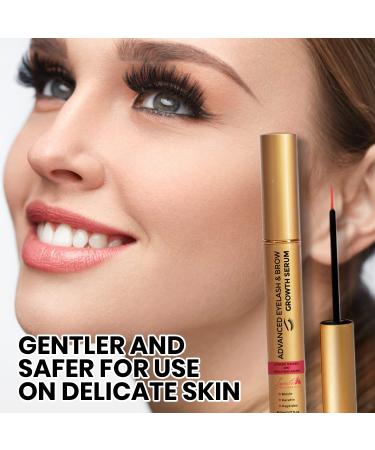 Advanced Eyelash & Brow Growth Serum - 6 month Supply for Length, Volume & Thickness | Biotin, Peptides, Keratin | Promotes Lush, Healthy & Thick Lashes - Buy Online on GoSupps.com